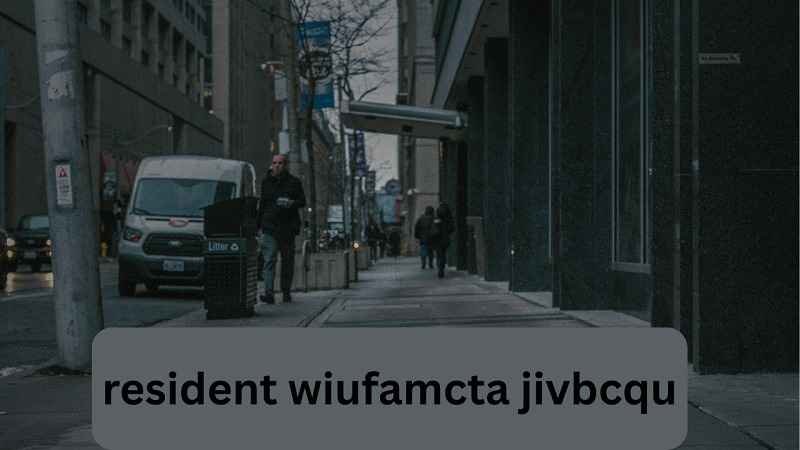 Resident wiufamcta jivbcqu represented through an urban street scene showing daily resident movement and city infrastructure.