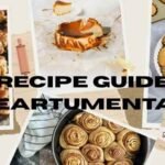 “Assorted baked goods including cinnamon rolls, cheesecake, and madeleines with text Recipe Guide Heartumental highlighting baking and dessert recipes”