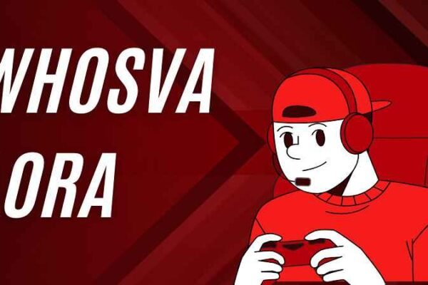 WhosValora digital gaming identity illustration showing a gamer with headset and controller