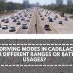 Do the driving modes in Cadillac Lyriq offer different ranges or battery usages during real-world highway driving
