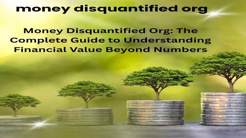 Stacks of coins with growing trees representing money disquantified org and financial value beyond numbers